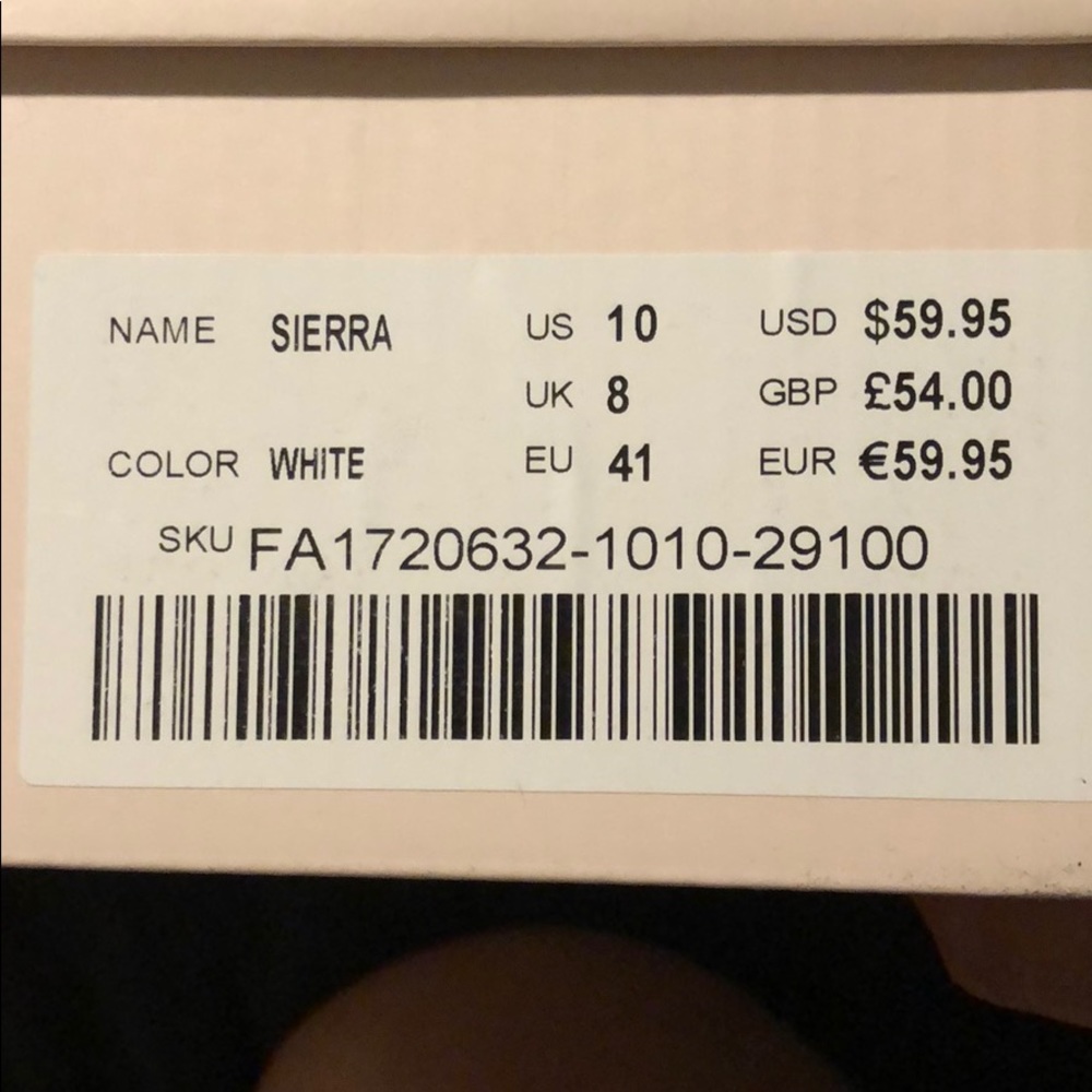 Justfab Sierra White Sandals Size 10